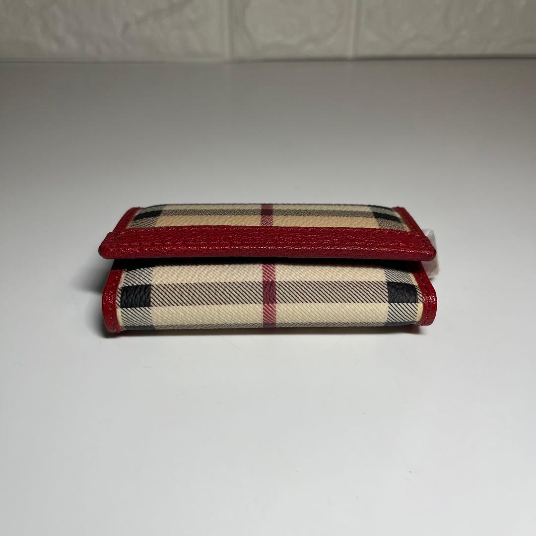 【専用】バーバリー　４連キーケース　ホースロゴ　ノバチェック　レッド