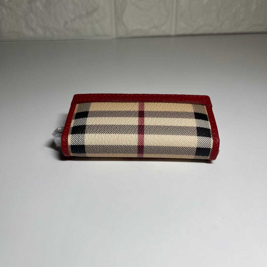 【専用】バーバリー　４連キーケース　ホースロゴ　ノバチェック　レッド