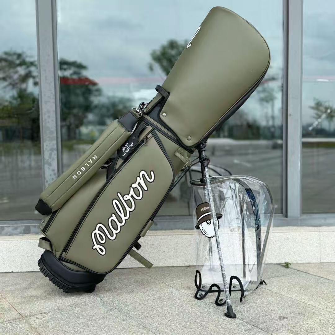 Malbon golf ゴルフバッグ マルボン オリーブグリーンキャディバッグ