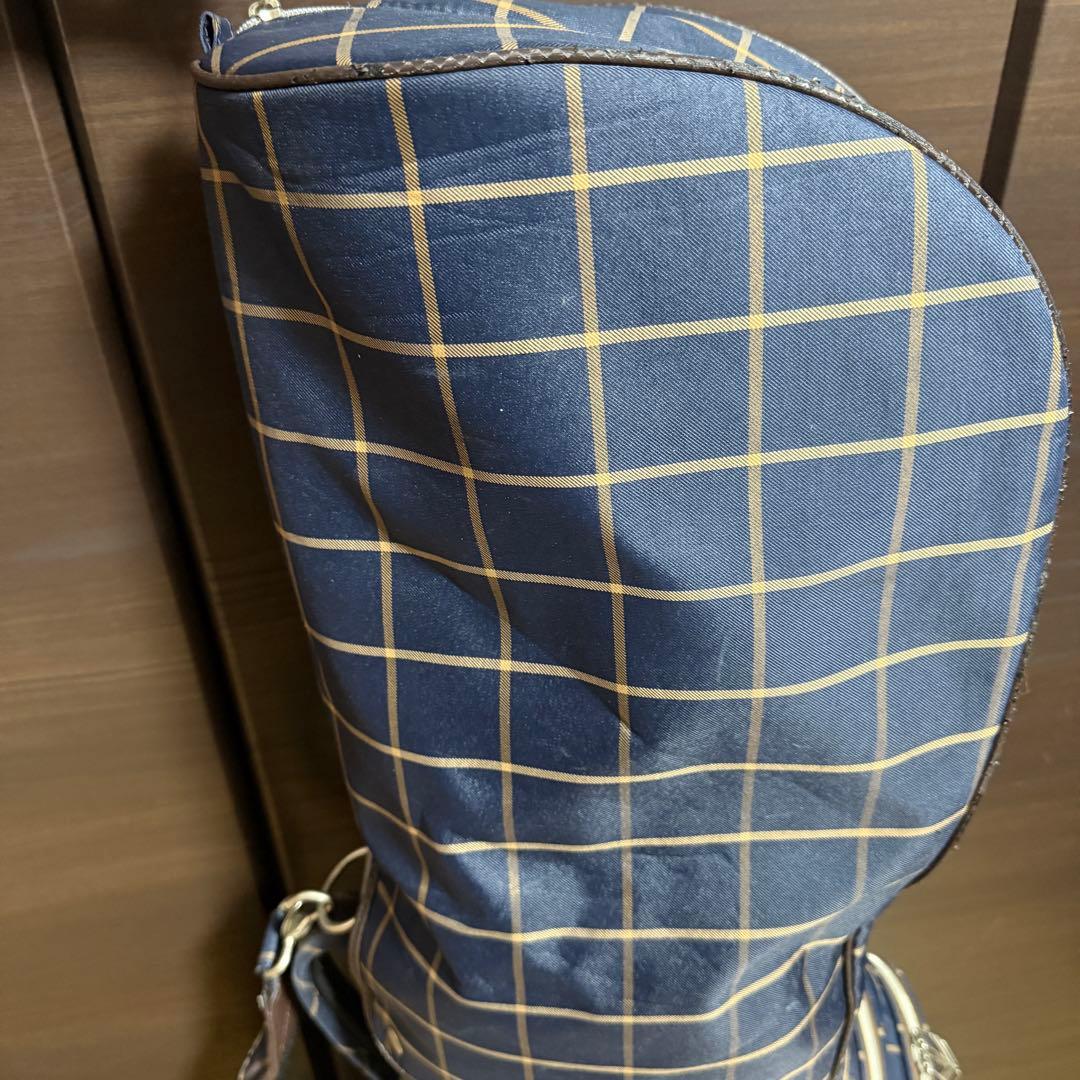 XXIO キャディバッグ ゴルフバッグ ネイビー チェック柄