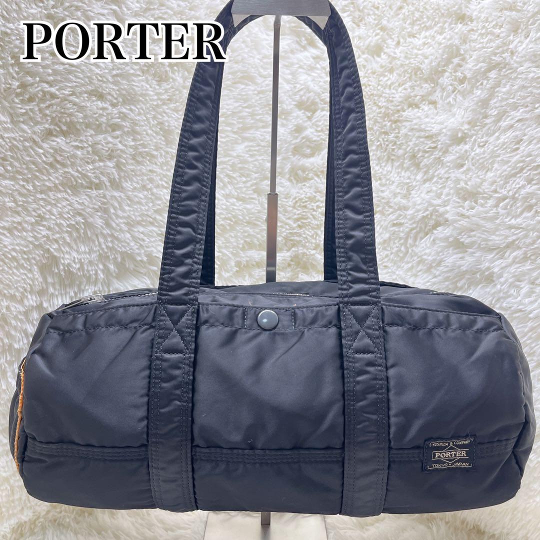 美品 PORTER タンカー ドラムバッグ ブラック ポーター