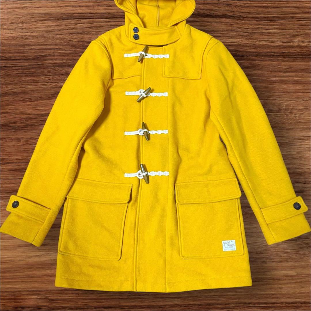 SCOTCH & SODA ロング ウール ダッフルコート イエロー L