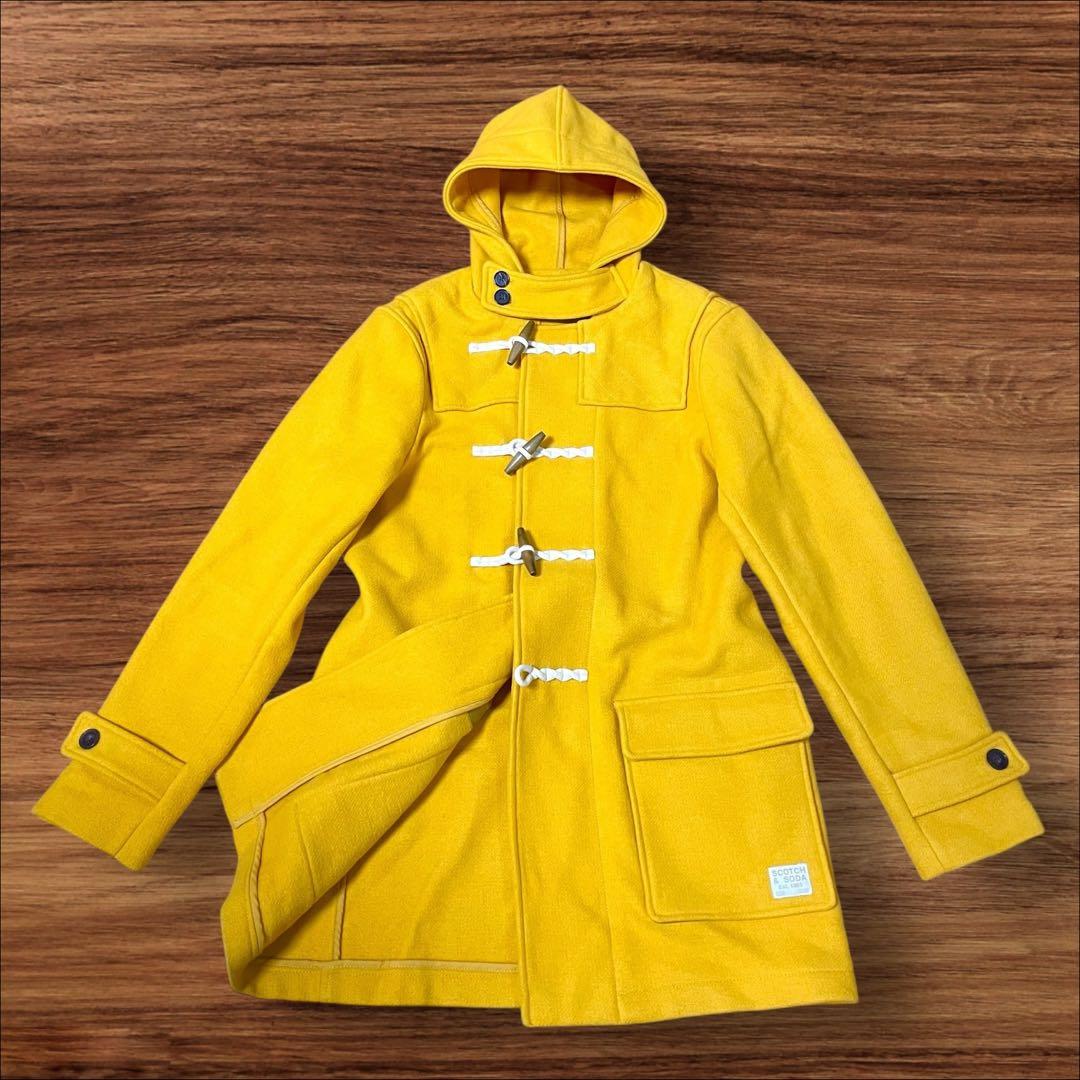 SCOTCH & SODA ロング ウール ダッフルコート イエロー L