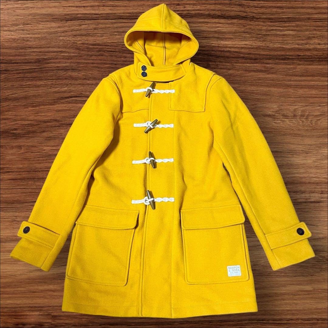 SCOTCH & SODA ロング ウール ダッフルコート イエロー L