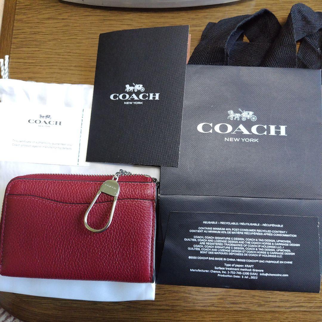 COACH レザー ケース レッド