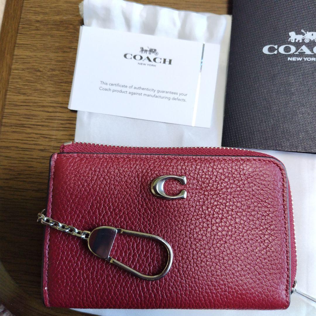 COACH レザー ケース レッド