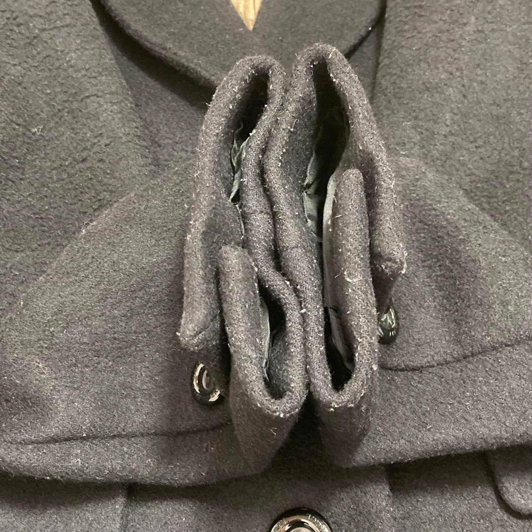 BLUE LABEL ブルーレーベル ロング　コート　黒　チェック　M　アウター