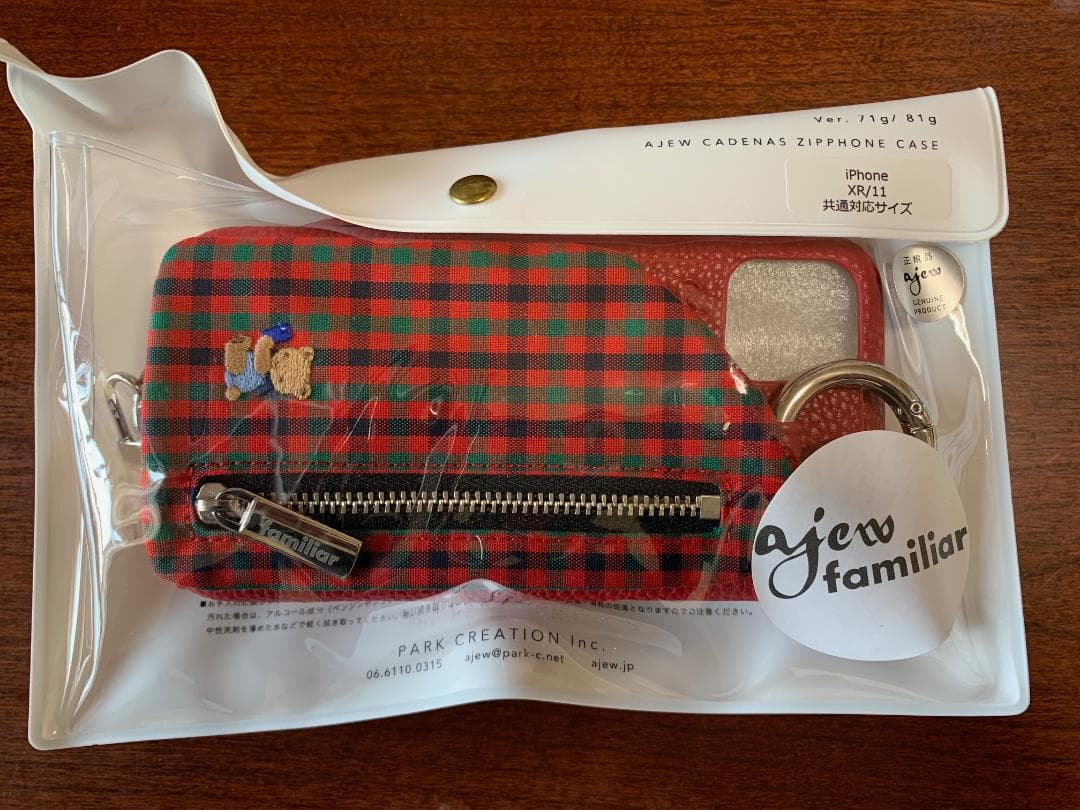 ファミリア ajew コラボ　iPhoneケース　新品　未使用　未開封