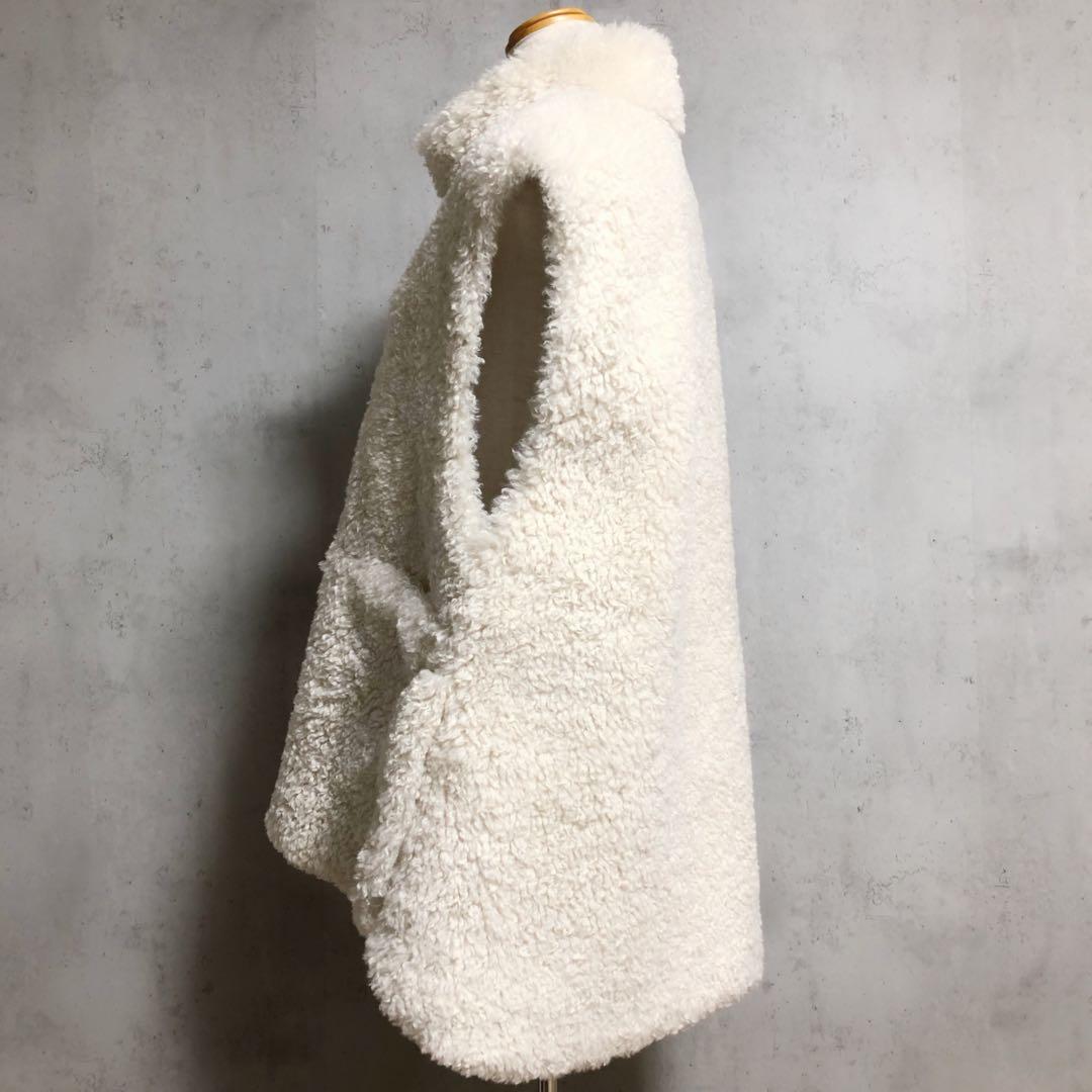 美品　anuke アンヌーク Eco Fur Vest エコファーベスト