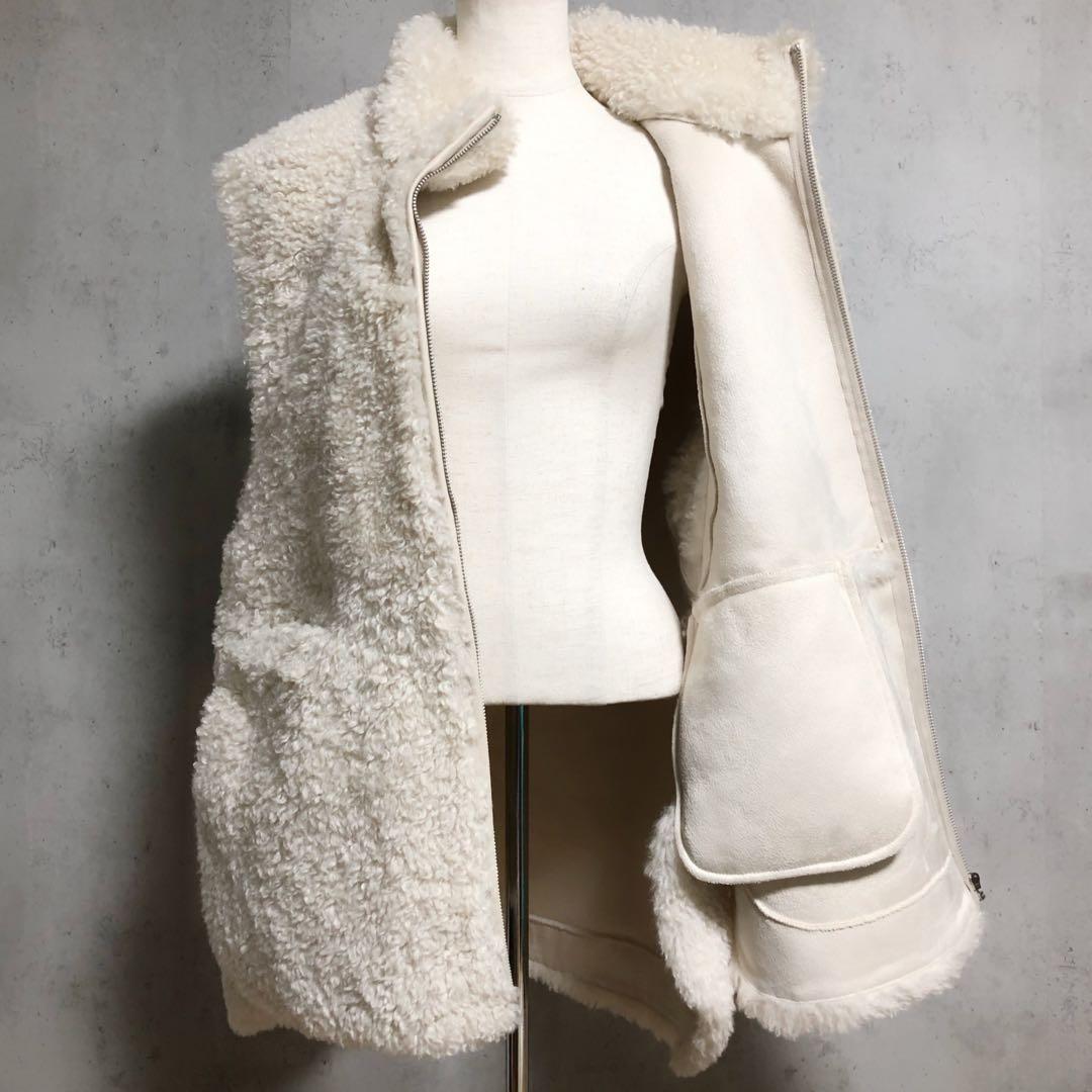 美品　anuke アンヌーク Eco Fur Vest エコファーベスト