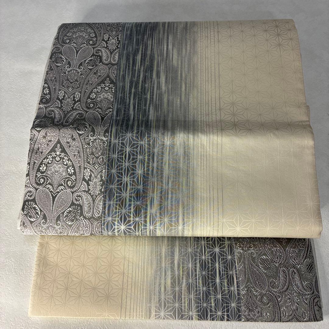 袋帯　ペイズリーと麻の葉　460