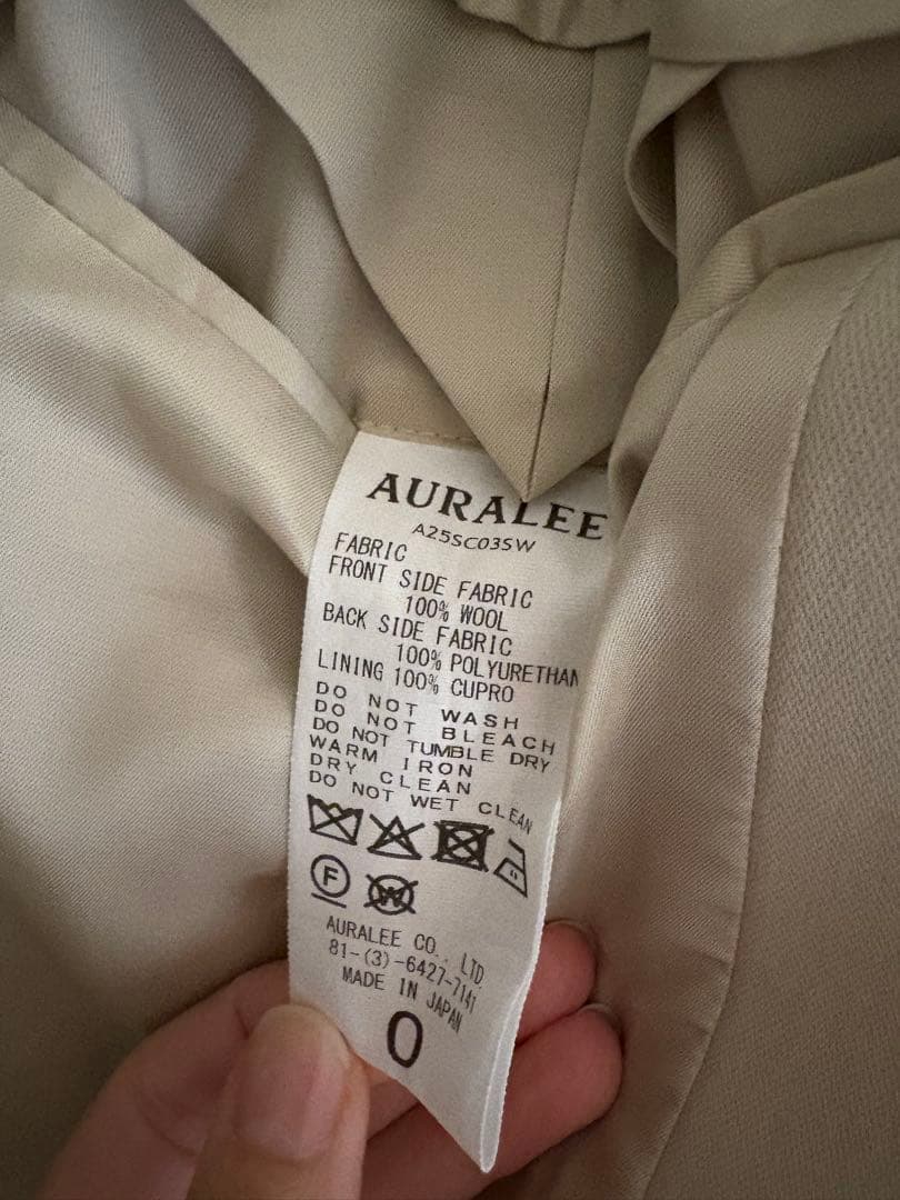 M*n様 未使用12万AURALEE オーラリー 25SS ウールチェスターコー