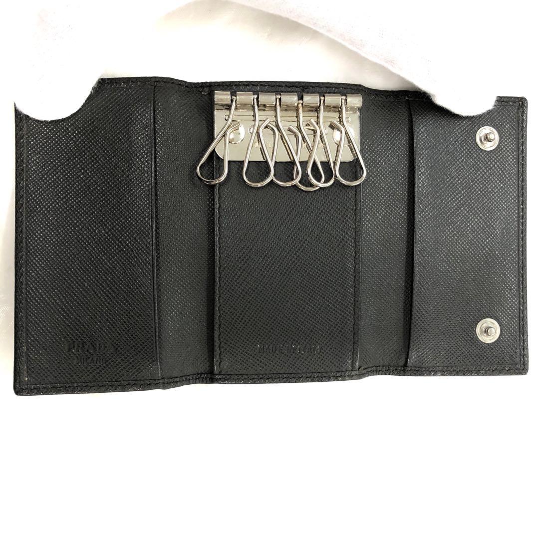 M11/014 PRADA プラダ 6連キーケース グレー