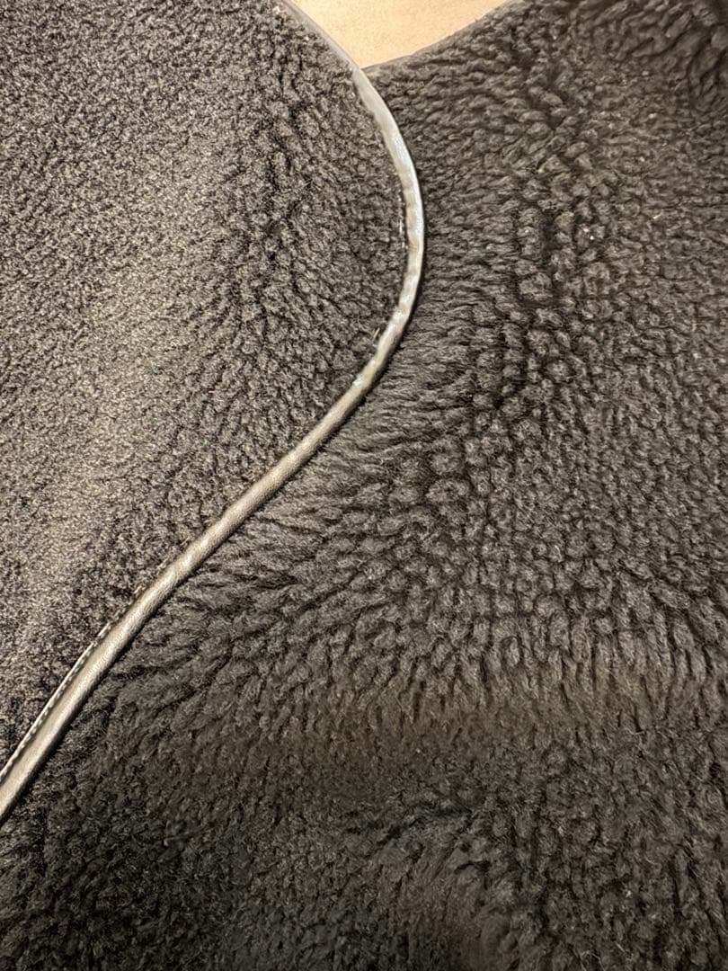 AKTE ブラック ボアロングコート