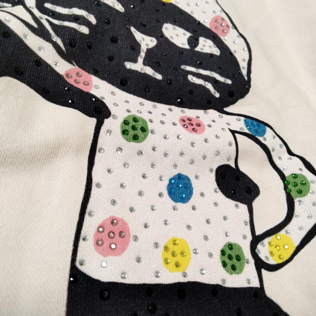 新品　Pebbly/ペブリー　キャッツフレンズジップスウェット　ラインストーン