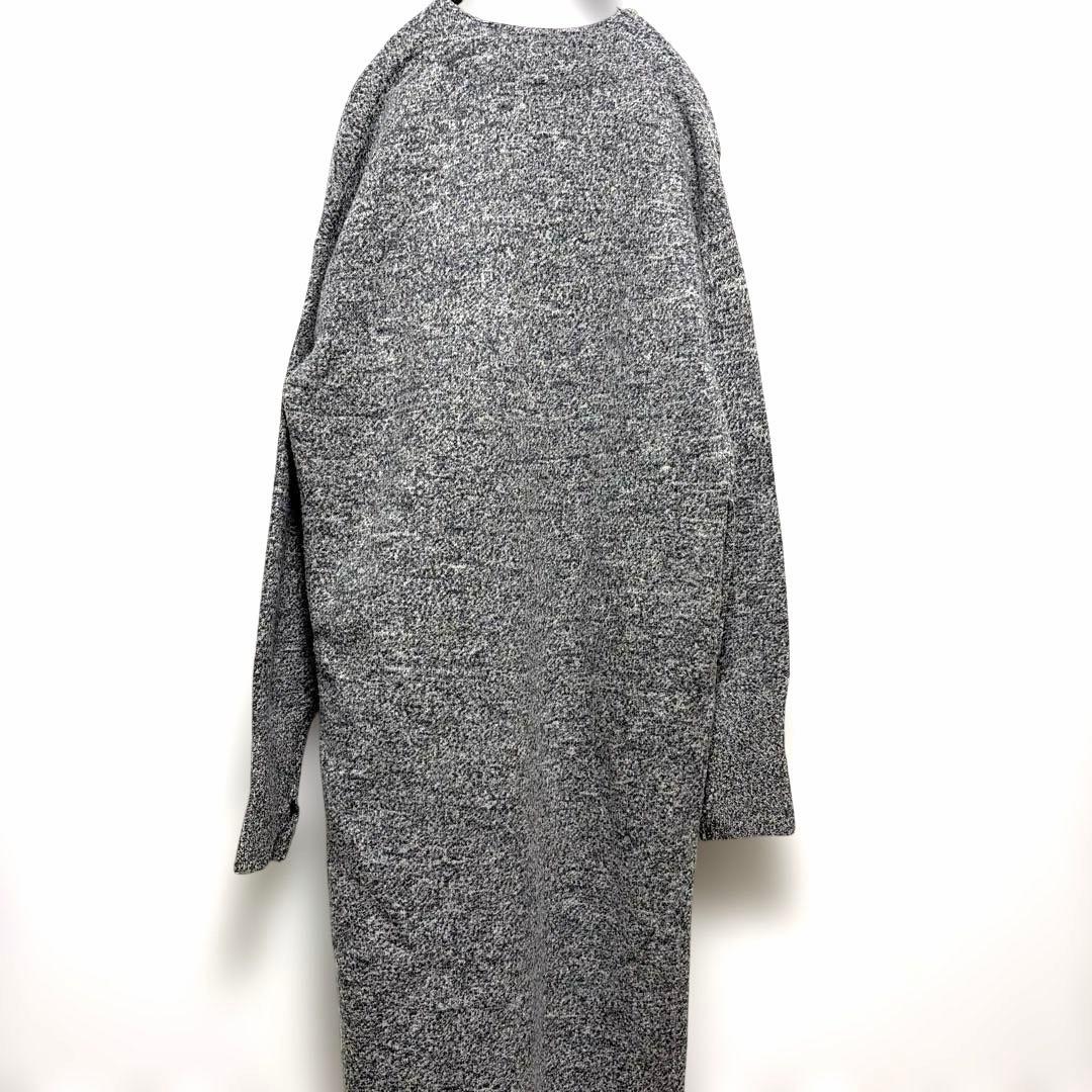 HYKE ハイク　ウール　羊毛100% ノーカラー　ロングコート　サムホール