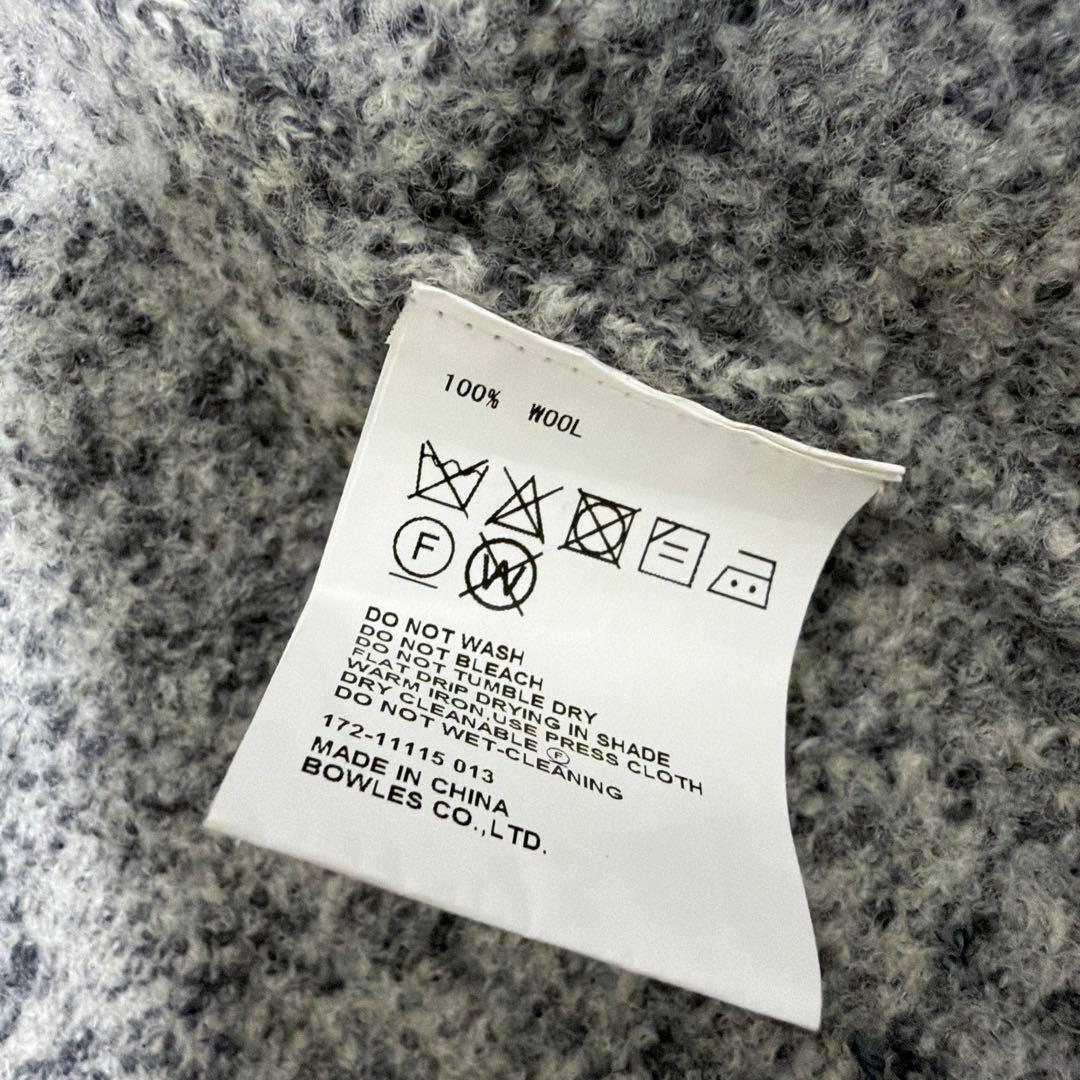 HYKE ハイク　ウール　羊毛100% ノーカラー　ロングコート　サムホール