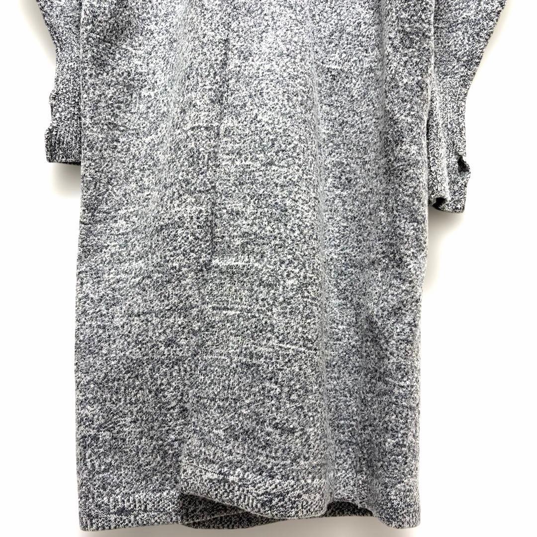 HYKE ハイク　ウール　羊毛100% ノーカラー　ロングコート　サムホール