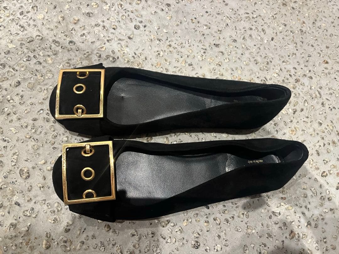 専用GUCCI フラットシューズ ブラック スエード　38