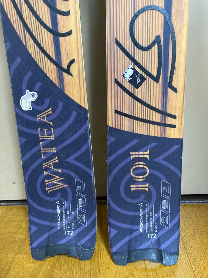 FISCHER スキー板 ワテア101 木目調 /MARKERバインディング付き