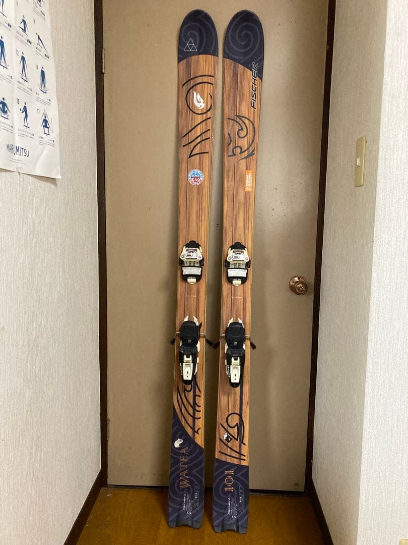 FISCHER スキー板 ワテア101 木目調 /MARKERバインディング付き