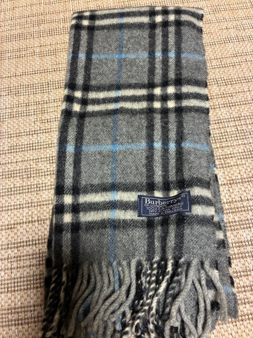 Burberry チェック柄マフラー　カシミヤ100%
