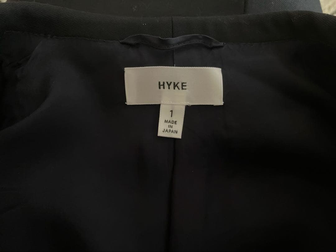 ハイク カシミヤ混　テーラードジャケット ブラック HYKE シングル