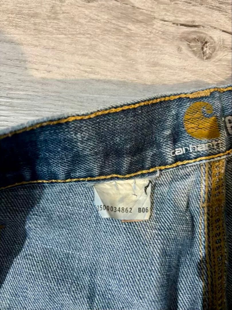 スパム　359 Carhartt ダブルニー デニムB06 フェード極上