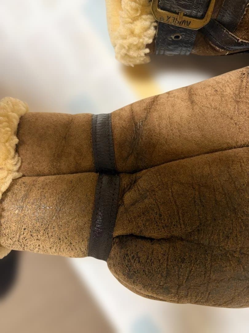 R*u様 AVIREX B-3 90s風フライトジャケット 迫力ボア 渋カッコい