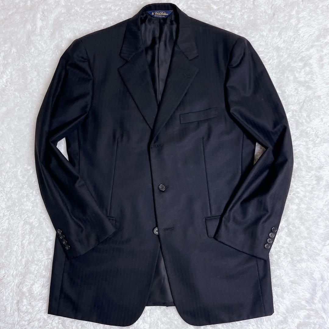 ブルックスブラザーズ スーツ カシミヤ混 ブラック XL オーダーメイド