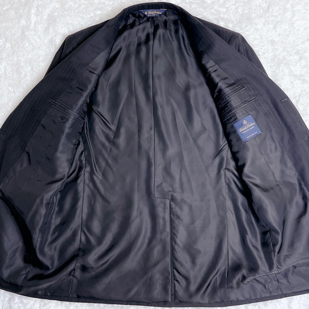 ブルックスブラザーズ スーツ カシミヤ混 ブラック XL オーダーメイド