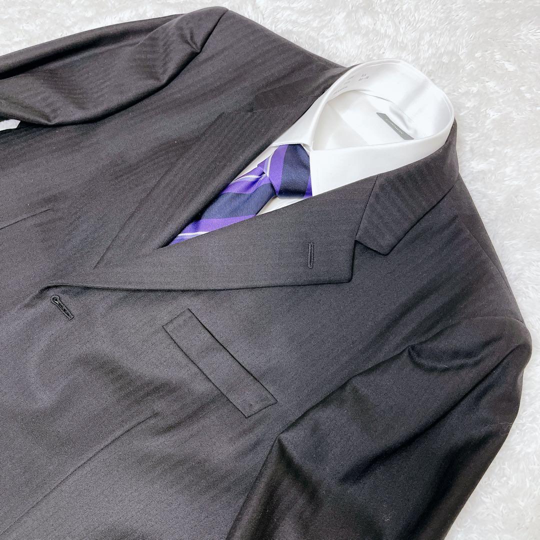 ブルックスブラザーズ スーツ カシミヤ混 ブラック XL オーダーメイド