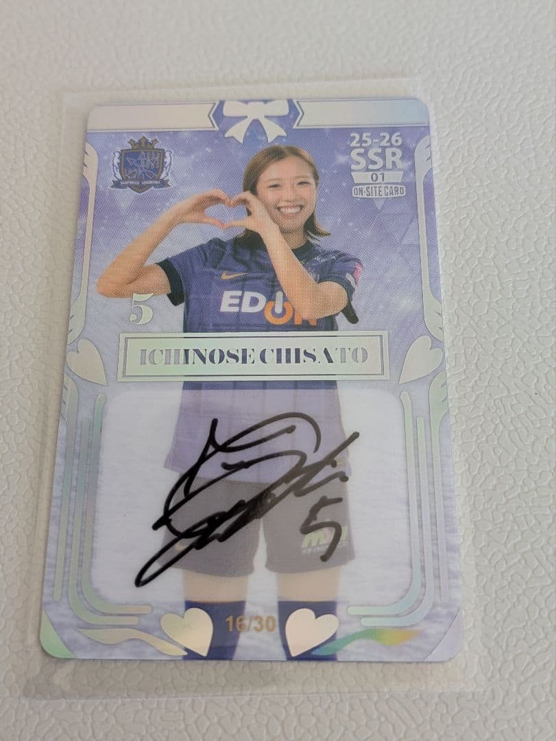 SSR 市瀬 千里 直筆サインカード オンサイト サンフレッチェ広島レジーナ