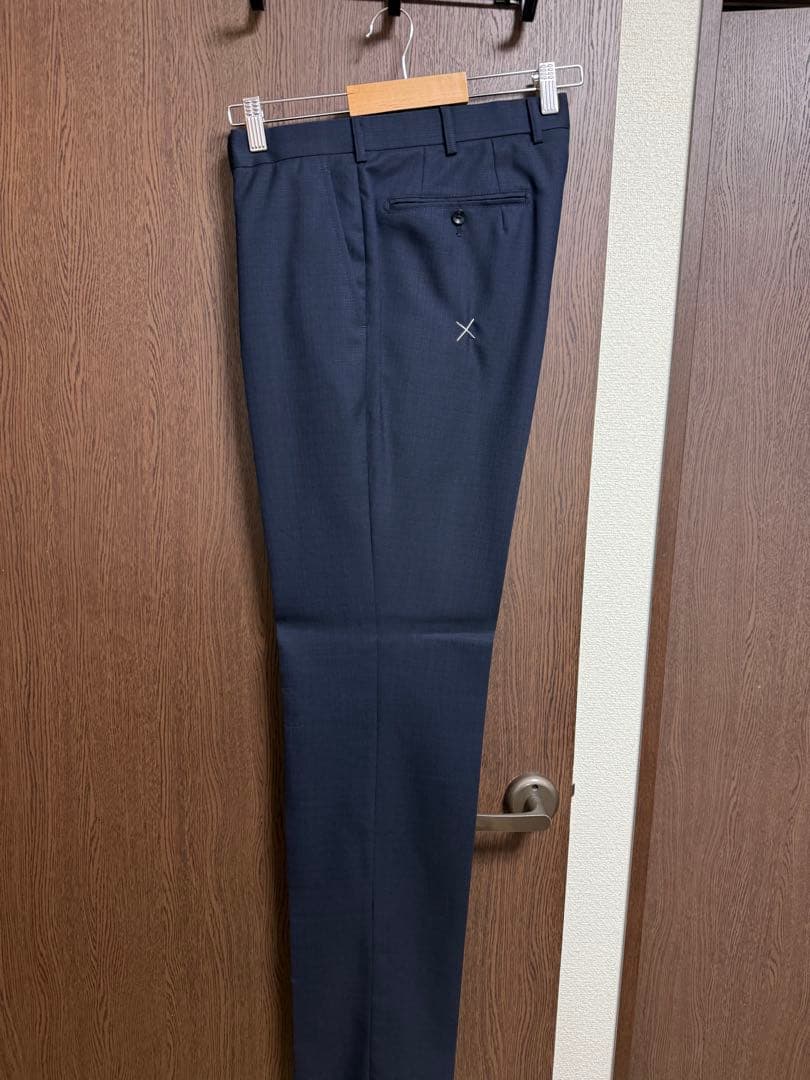 AB5新品未使用！高級ニュージーランドウール100%ネイビーシングルスーツ！