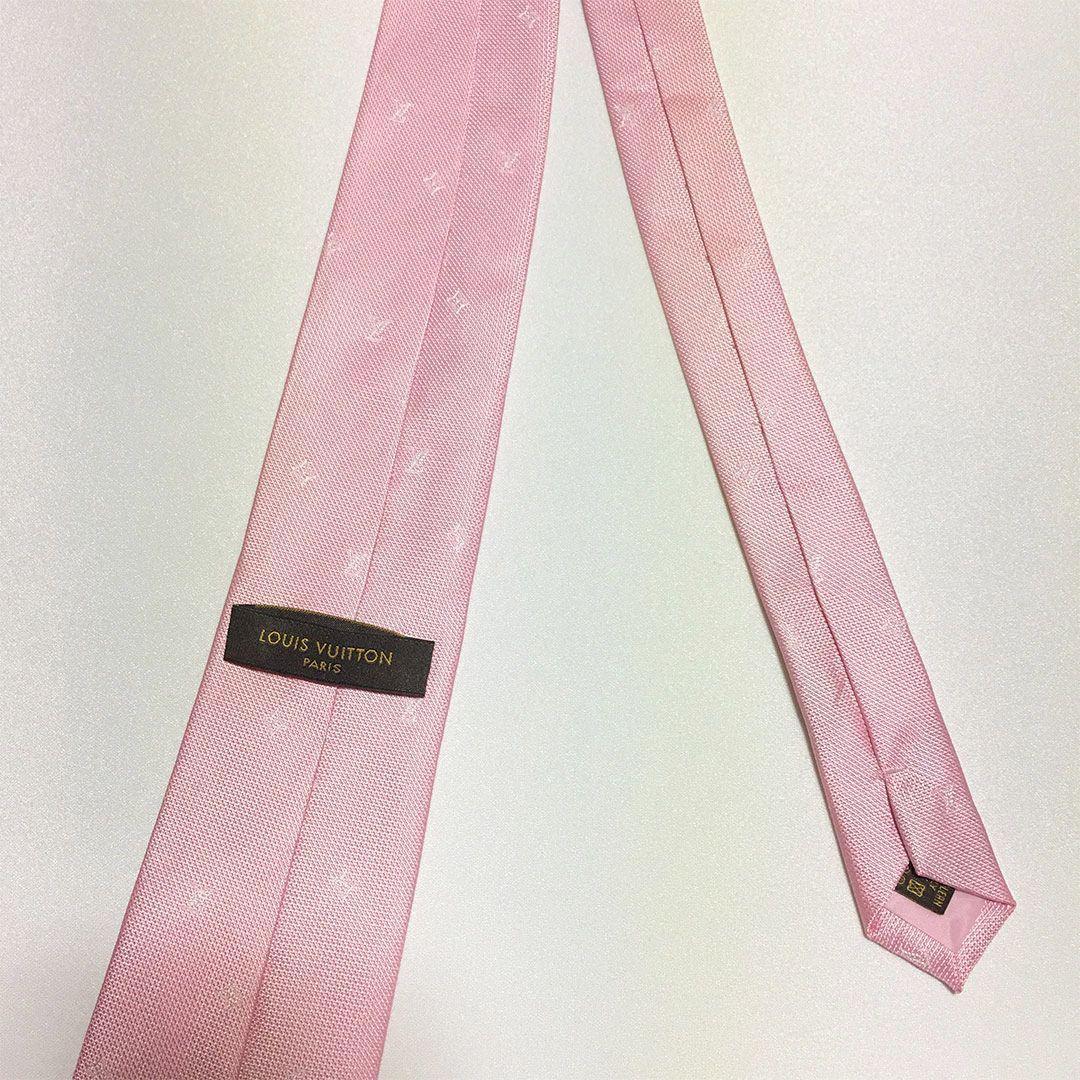 未使用級 ルイヴィトン Louis Vuitton ネクタイ ピンク LV柄