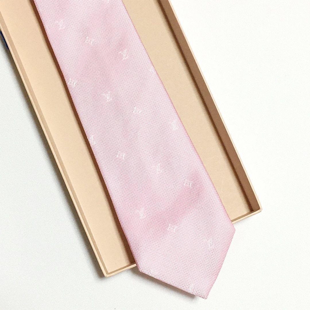 未使用級 ルイヴィトン Louis Vuitton ネクタイ ピンク LV柄