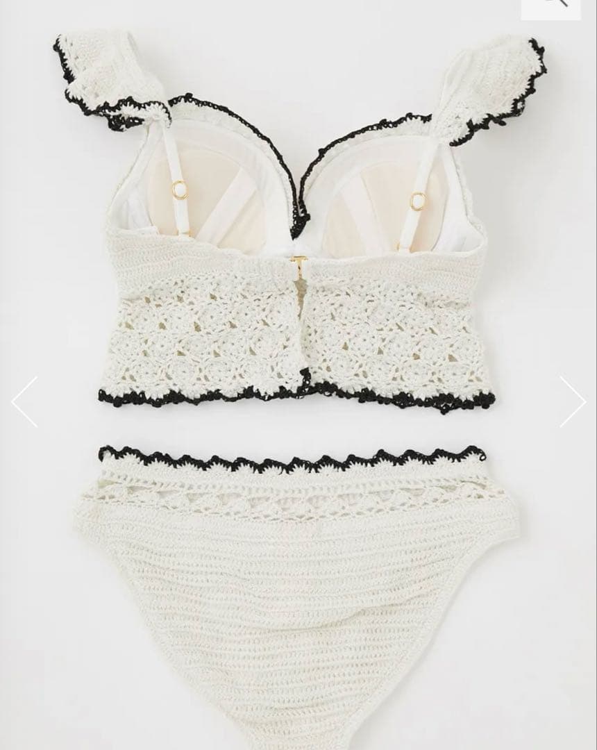 rienda フリルショルダークロシェワイヤーカップbikini