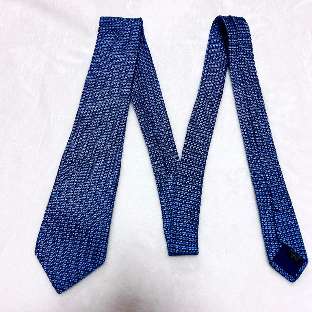 クスカ　KUSKA シルク　ネクタイ　ブルー