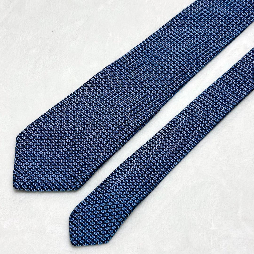 クスカ　KUSKA シルク　ネクタイ　ブルー