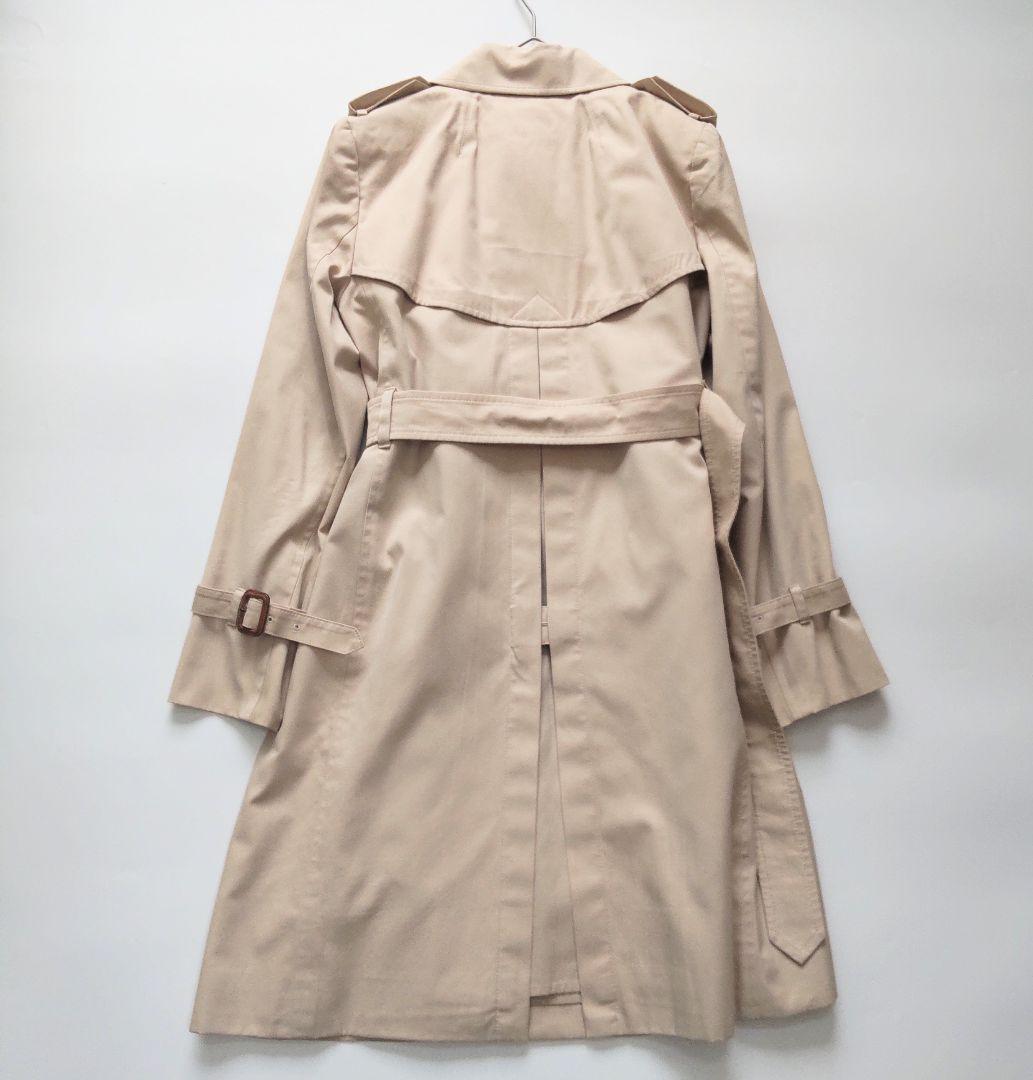 クリーニング済 マッキントッシュ ライナー付 ロングトレンチコート ベージュ38