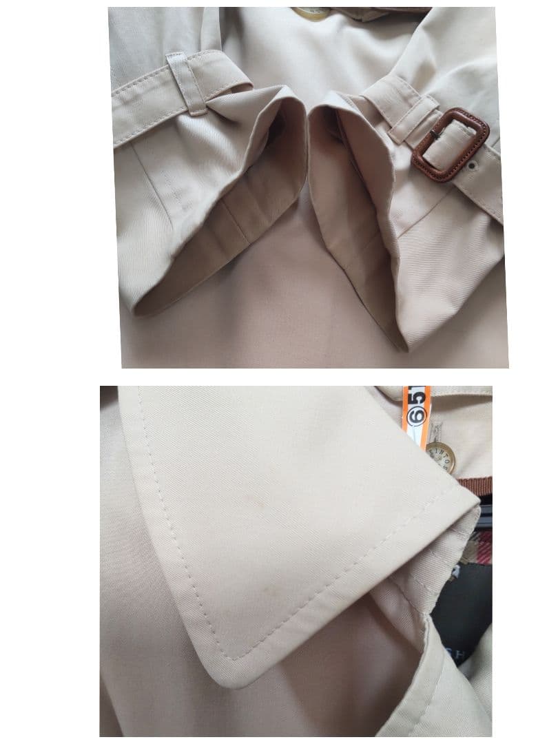 クリーニング済 マッキントッシュ ライナー付 ロングトレンチコート ベージュ38