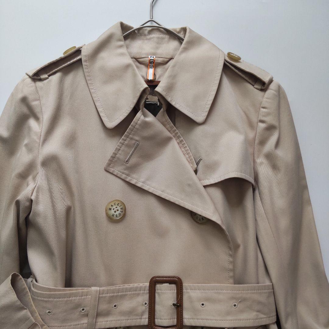 クリーニング済 マッキントッシュ ライナー付 ロングトレンチコート ベージュ38
