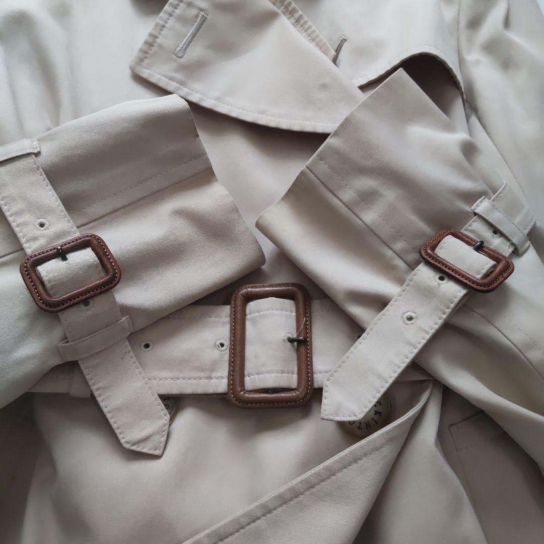 クリーニング済 マッキントッシュ ライナー付 ロングトレンチコート ベージュ38