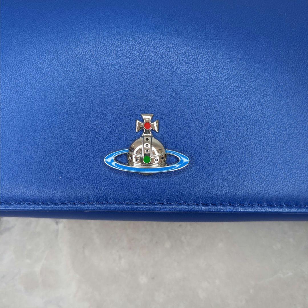 極美品☆ヴィヴィアンウエストウッド ブルー 長財布 Vivienne オーブ
