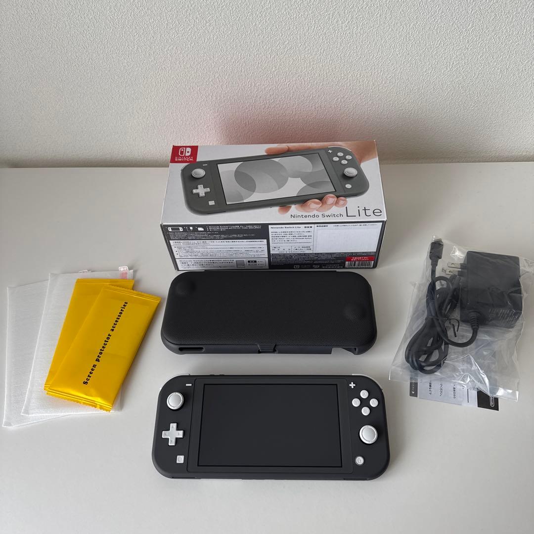 【極美品】Nintendo Switch Lite本体 グレー + ケース付