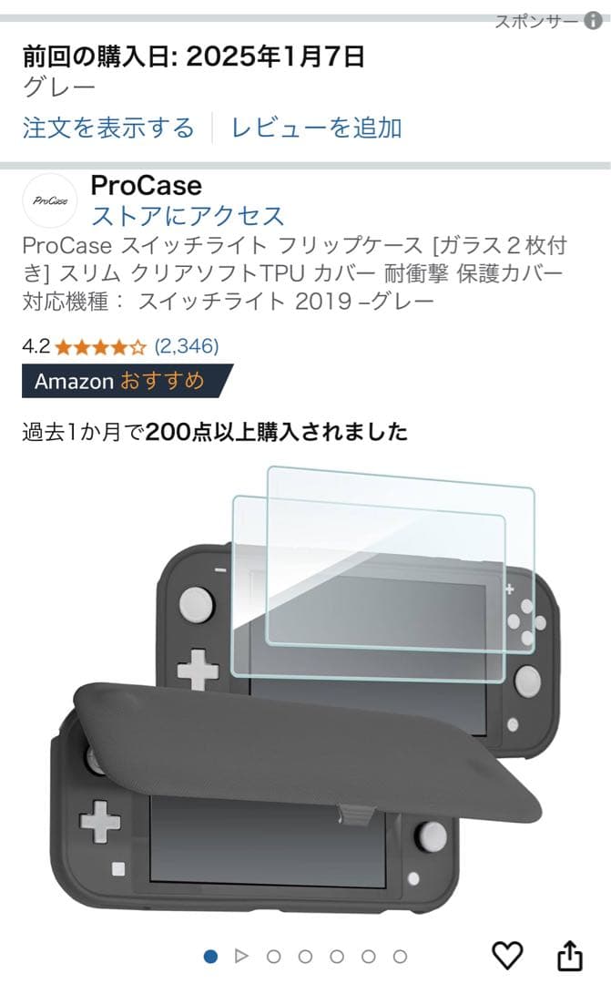 【極美品】Nintendo Switch Lite本体 グレー + ケース付
