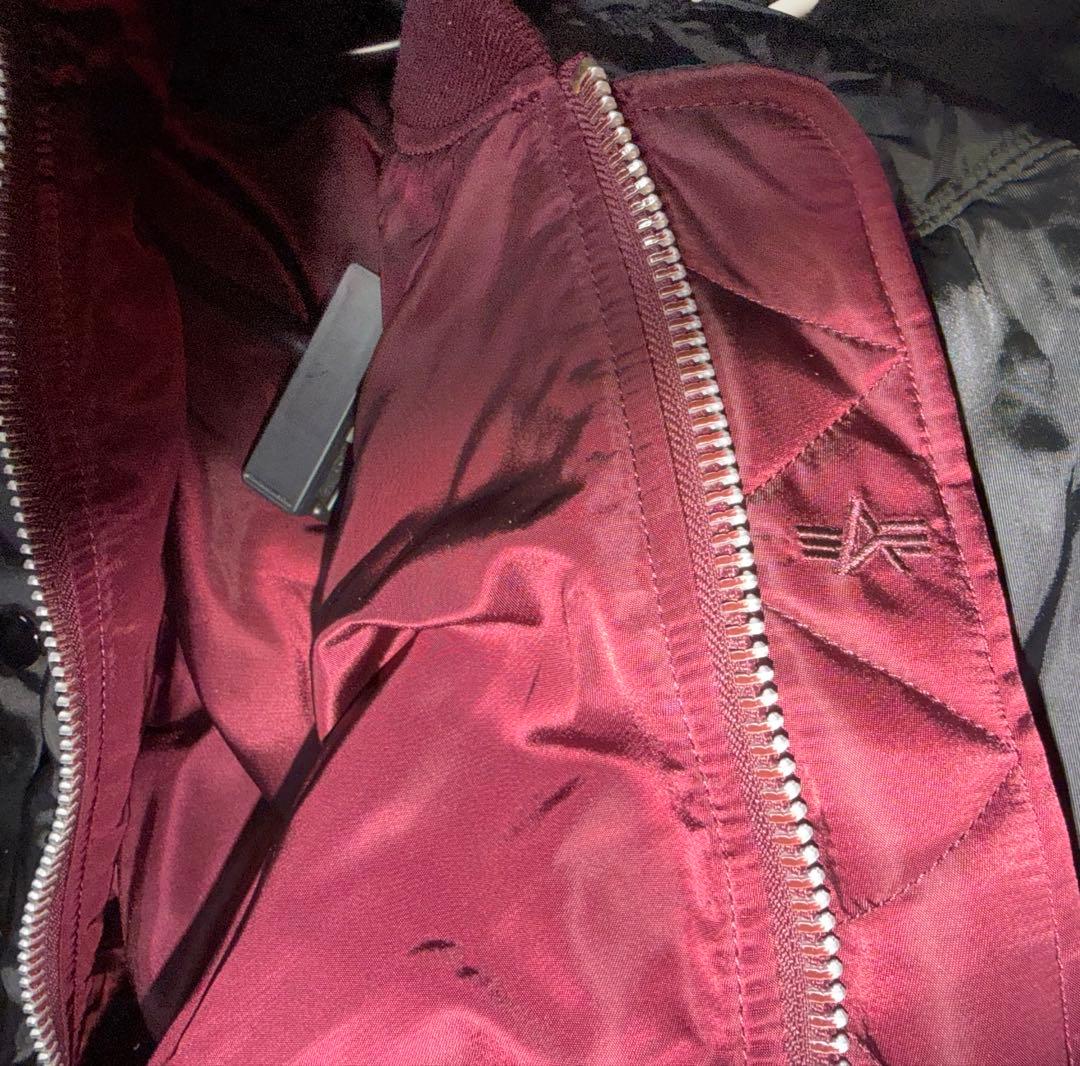 ALPHA MA-1 フライトジャケット リバーシブル　ワインレッドブラック