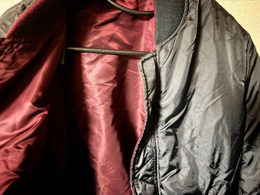 ALPHA MA-1 フライトジャケット リバーシブル　ワインレッドブラック