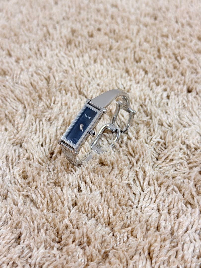 【電池交換済】GUCCI グッチ 1500L バングルウォッチ 腕時計 シルバー