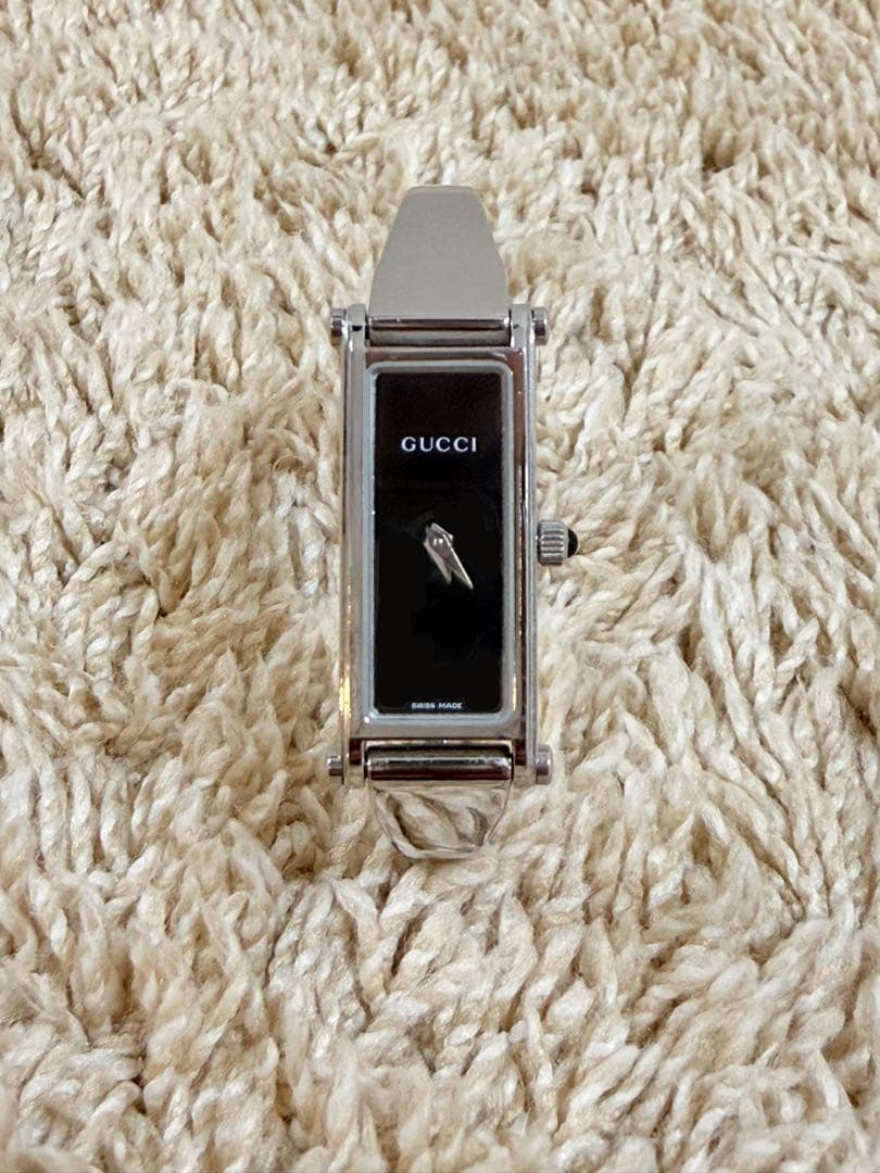 【電池交換済】GUCCI グッチ 1500L バングルウォッチ 腕時計 シルバー